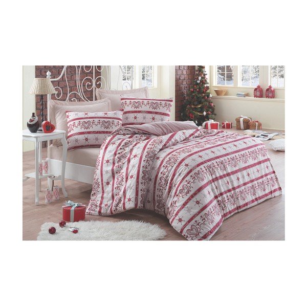 Lenzuola con lenzuolo per letto singolo Snow, 160 x 240 cm - Mijolnir