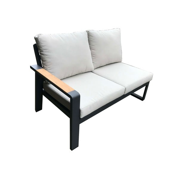 Set da giardino in alluminio grigio per 5 persone Rotterdam - Rojaplast-image-4