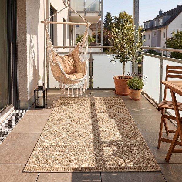 Tappeto da interno/esterno beige 80x150 cm Mira 1452 – Ayyildiz Carpets-image-1