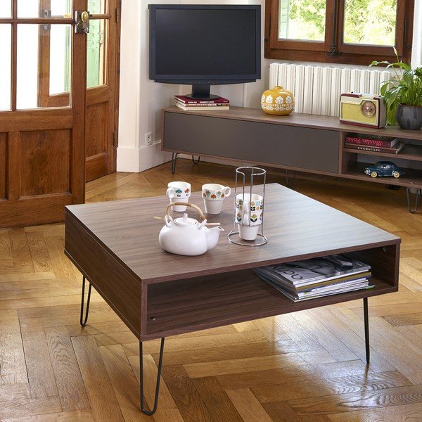 Tavolino marrone scuro Aero - TemaHome-image-1