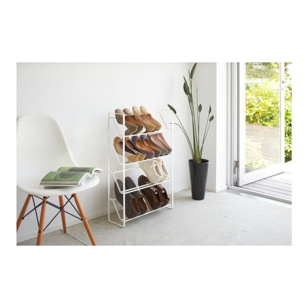 Scarpiera bianca in metallo Frame - YAMAZAKI-image-1