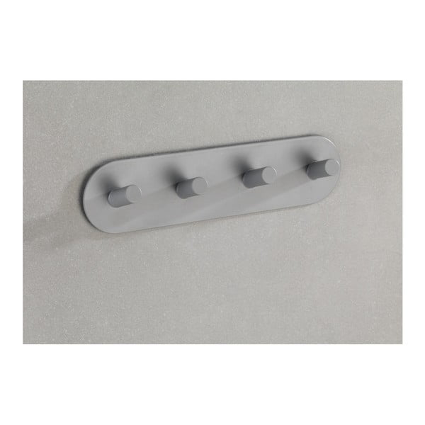 Appendiabiti da parete autoportante grigio con 4 ganci Piceno - Wenko-image-3