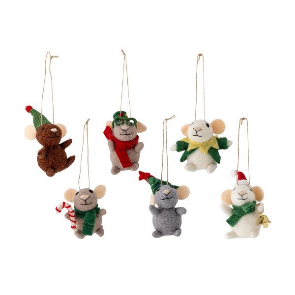 Decorazioni per albero di natale in set in tessuto 6 pz 16 cm Peo – Bloomingville