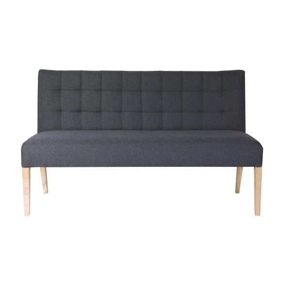 Šedá lavice k jídelnímu stolu WOOOD Tijmen, délka 156 cm