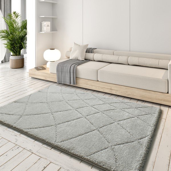 Tappeto in grigio chiaro 60x120 cm Molier – Universal-image-1