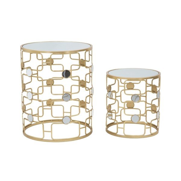 Set di 2 tavolini in oro Coppia - Mauro Ferretti