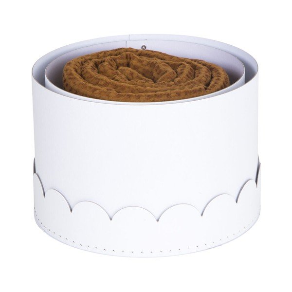 Scatole in set con coperchio bianche in cartone 2 pz ø 26x17,5 cm Wilma Paper Laminate – Bigso-image-3