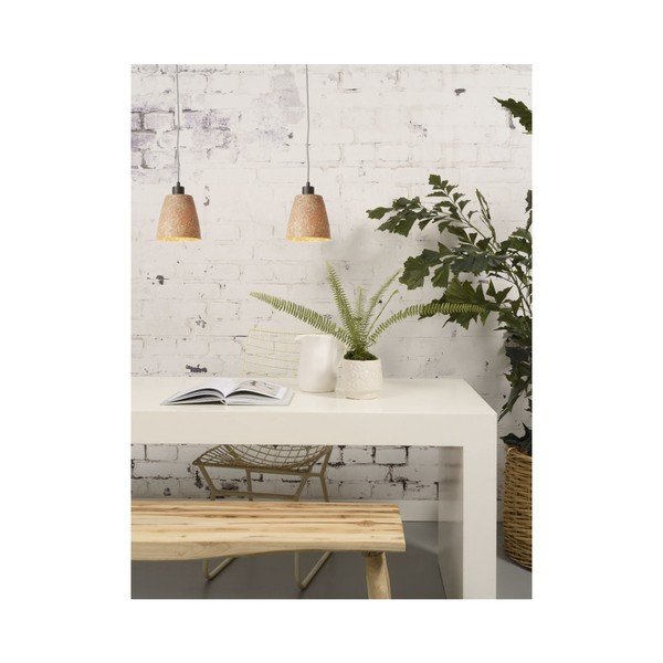 Lampada a sospensione realizzata con trucioli di legno Sequoia - Good&Mojo-image-3