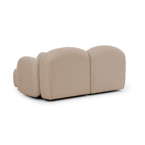 Divano angolare marrone chiaro (con penisola a destra/con chaise lounge) con rivestimento in bouclé Orbit – Ropez-image-3