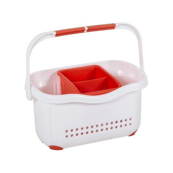 Cestino bianco e rosso per lavello Caddy - Addis
