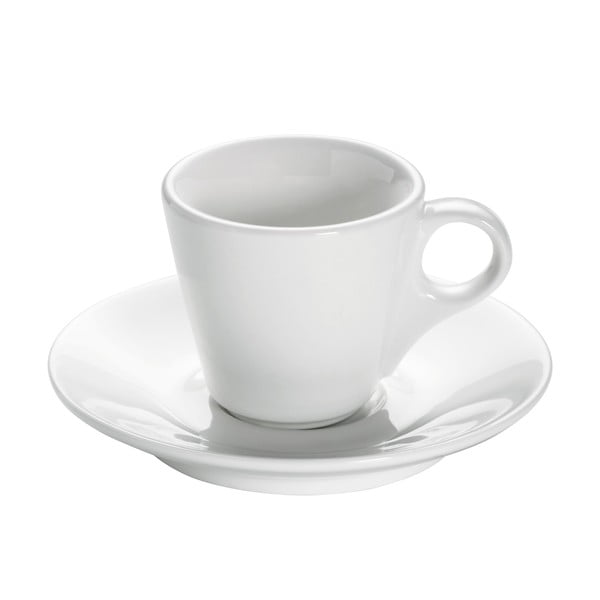Tazza in porcellana bianca con piattino Basic Espresso, 70 ml - Maxwell & Williams