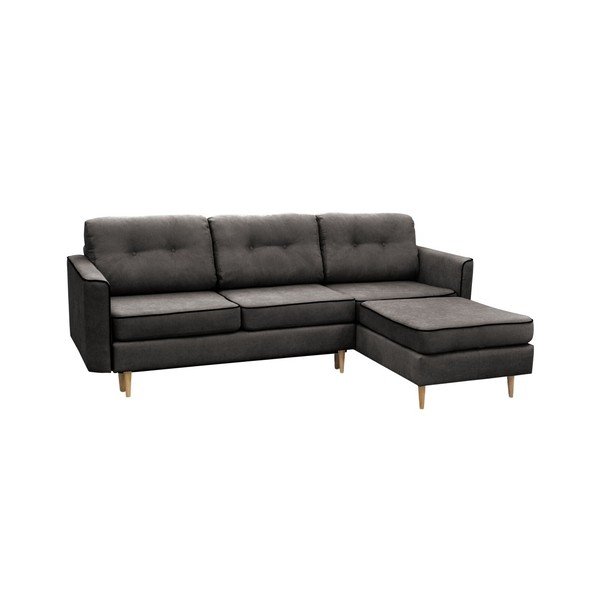 Divano letto grigio scuro con gambe chiare Ladybird, angolo destro - Mazzini Sofas-image-2