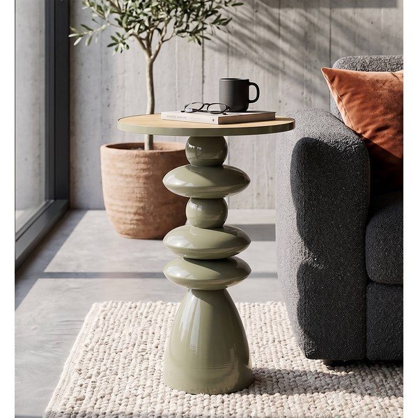 Tavolino rotondo in metallo ø 45,5 cm Metal Console – Mauro Ferretti-image-1