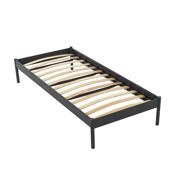 Letto singolo in metallo nero con griglia 90x200 cm Hatkus - Kalune Design-image-4