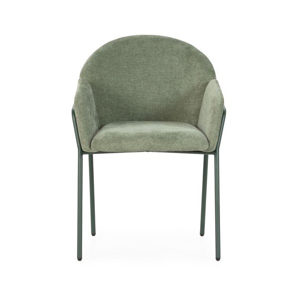 Set di sedie da pranzo verde in imbottito 2 pz Aslin – MOME-image-3