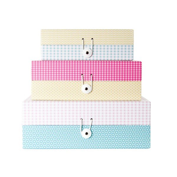 Set 3ks krabiček Grid Colour