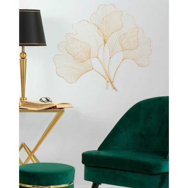 Nástěnná dekorace ve zlaté barvě Mauro Ferretti Glam Leaf, 69 x 62 cm-image-1