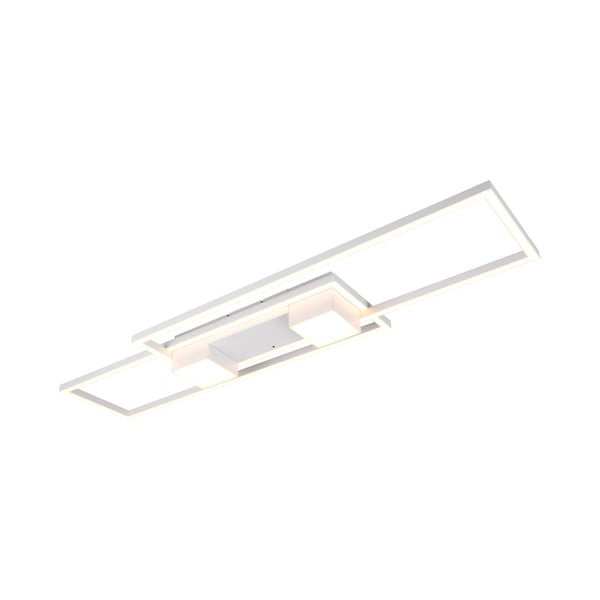 Plafoniera bianca a LED dimmerabile con telecomando 28x100 cm Albany - Trio-image-2