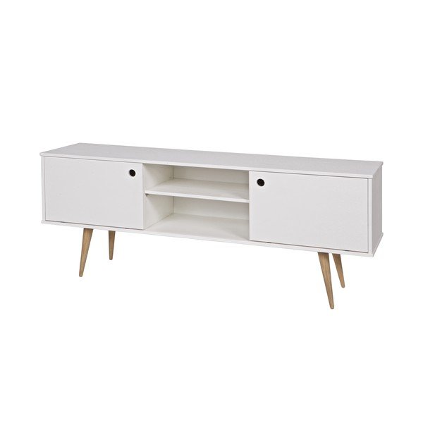 Tavolo TV bianco Retro - WOOOD-image-2