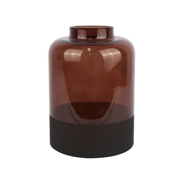 Hnědá skleněná váza PT LIVING Majestic, výška 18 cm