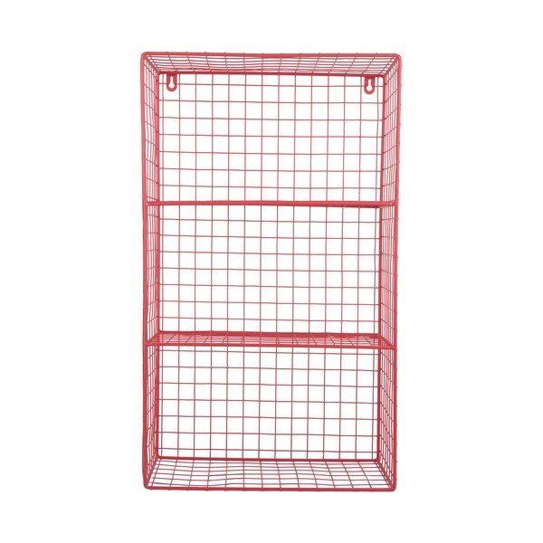 Mensola rossa in acciaio con ripiani multipli 60 cm Reja – PT LIVING