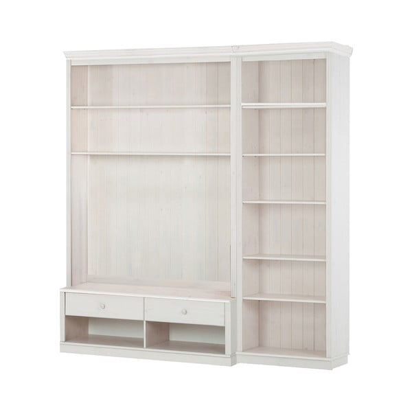 Set TV in legno di pino bianco 214x223 cm Anita - Støraa-image-2