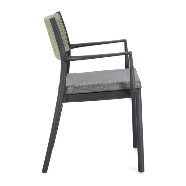 Sedie da esterno in set grigie in plastica 4 pz Alvin   – Bizzotto-image-3