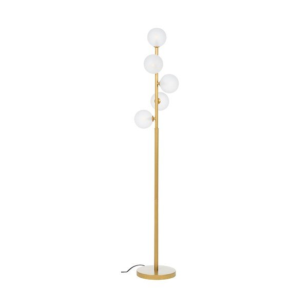 Lampada da terra dorata con paralume in vetro (altezza totale 156,5 cm) Balls – Bizzotto