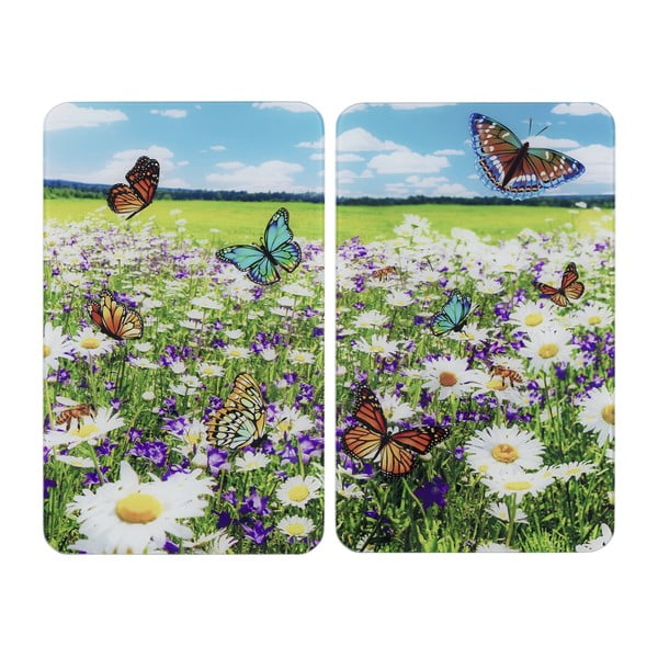 Coprifuoco in vetro temperato in set da 2 52x30 cm Summer Meadow - Maximex