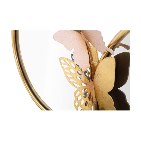 Specchio da parete con decoro Farfalle rosa-oro, 81 x 52,5 cm - Mauro Ferretti-image-3