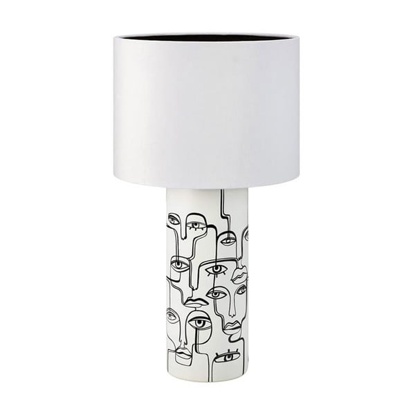 Lampada da tavolo bianca con stampa, altezza 61,5 cm Family - Markslöjd