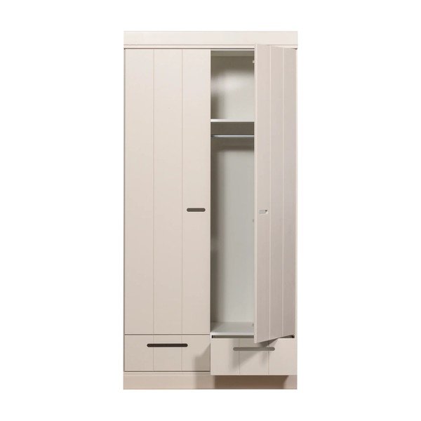 Armadio greige in pino massiccio 94x195x53 cm Connect – WOOOD-image-3