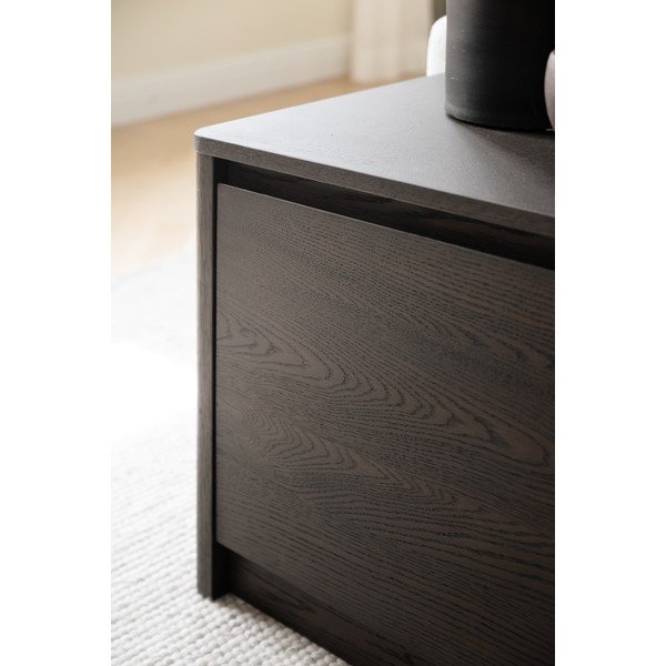 Credenza colore naturale scuro con effetto rovere 180x50x40 cm Melstone – Rowico-image-4
