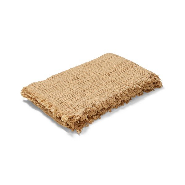 Copriletto beige per letto matrimoniale 190x240 cm Reloved - JUNA-image-2