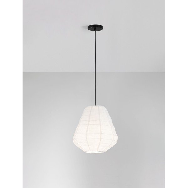 Lampadario bianco in lino ø 36 cm Linnet – Nova Luce-image-3