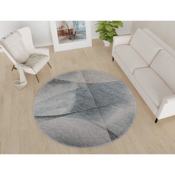 Tappeto rotondo lavabile grigio chiaro ø 100 cm - Vitaus-image-1