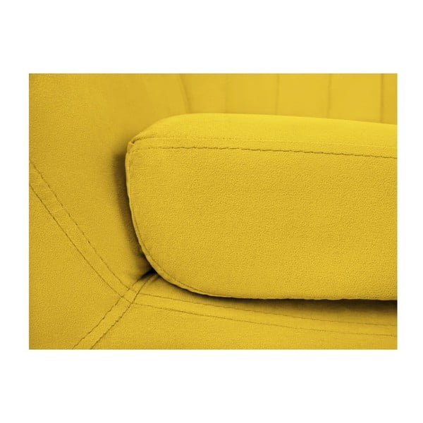 Poltrona in velluto giallo Sardaigne - Mazzini Sofas-image-4