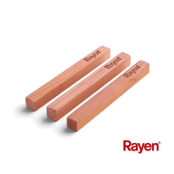 Antitarme 4 pezzi in legno di cedro in colore naturale - Rayen-image-2