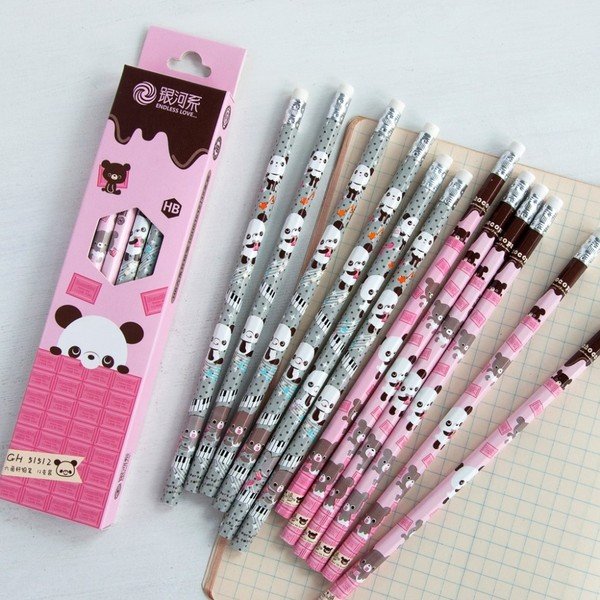 Set di 12 matite Panda - Rex London-image-1