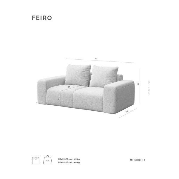 Divano antracite 212 cm Feiro - MESONICA-image-4