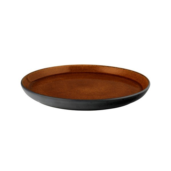 Piatto da dolce nero/color ambra in gres ø 21 cm Gastro Black/Amber – Bitz-image-3