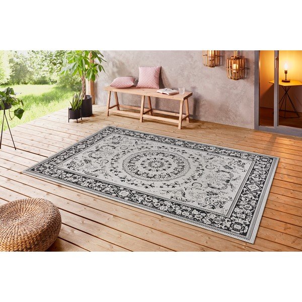 Tappeto da esterno nero e beige Praga, 160 x 230 cm - Ragami-image-3