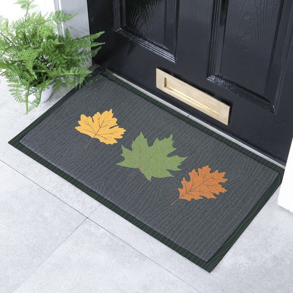 Zerbino 40x70 cm Autumn Leaves on Green – Artsy Doormats-image-1