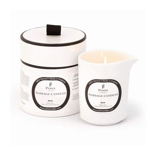 Masážní svíčka s vůní levandule a heřmánku Parks Candles London Relax, 50 hodin hoření