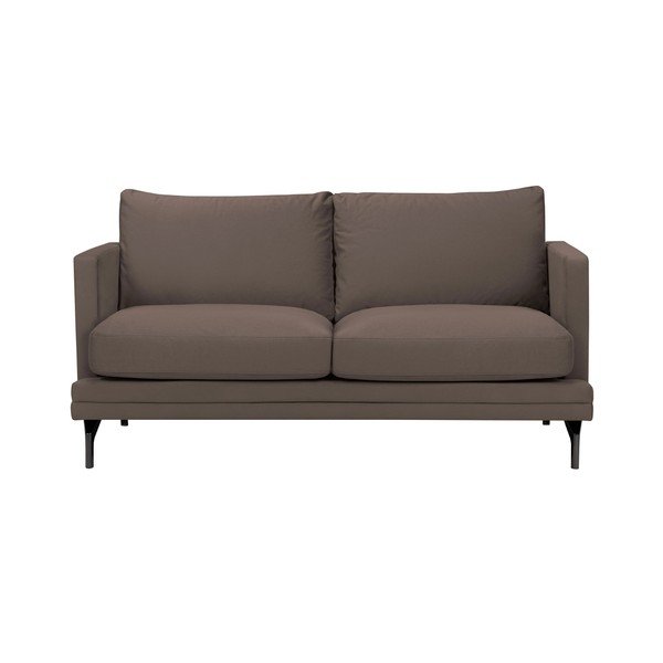 Hnědá pohovka s podnožím v černé barvě Windsor & Co Sofas Jupiter