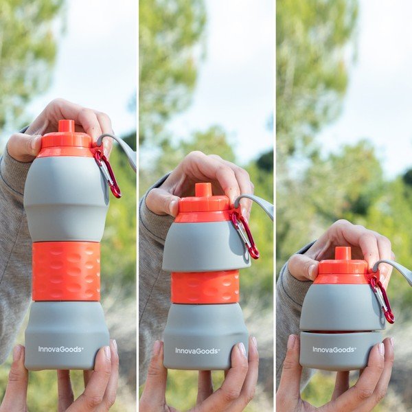 Bottiglia pieghevole in silicone, 580 ml - InnovaGoods