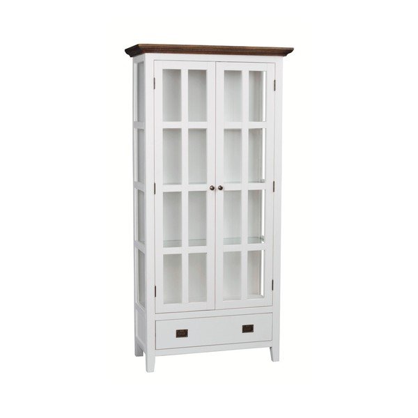 Vetrina in legno bianco, altezza 195 cm Nottingham - Rowico