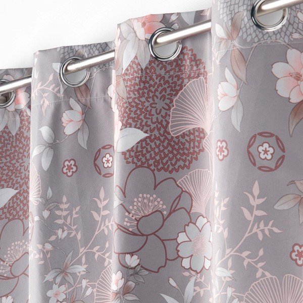 Tenda oscurante in microfibra grigia 135x260 cm Yokahama - douceur d'intérieur-image-1