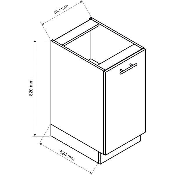 Mobile da cucina inferiore (larghezza 40 cm) Kai - STOLKAR-image-1