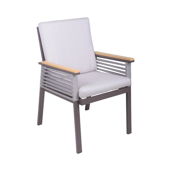 Poltrona da esterno grigio chiaro in metallo Denia – Garden Pleasure